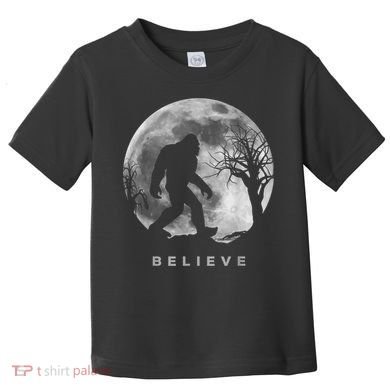 Bigfoot Night Full Moon I Believe Sasquatch Toddler T-Shirt