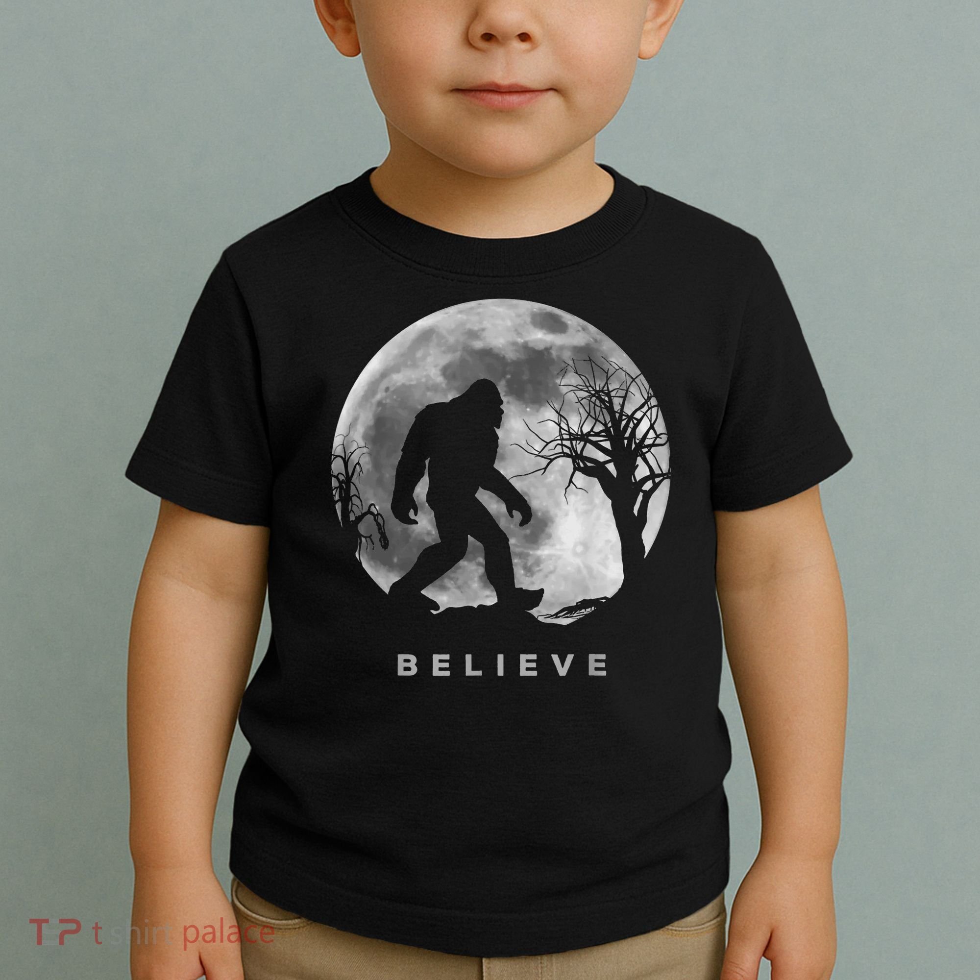 Bigfoot Night Full Moon I Believe Sasquatch Toddler T-Shirt