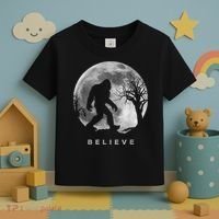 Bigfoot Night Full Moon I Believe Sasquatch Toddler T-Shirt thumb 3