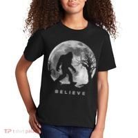 Bigfoot Night Full Moon I Believe Sasquatch Kids T-Shirt thumb 2