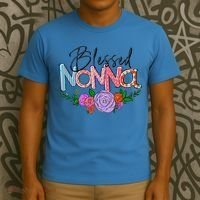 Blessed Nonna Graphic First Time Grandma Shirt Plus Size Shirts For Girl Mom Son T-Shirt thumb 3