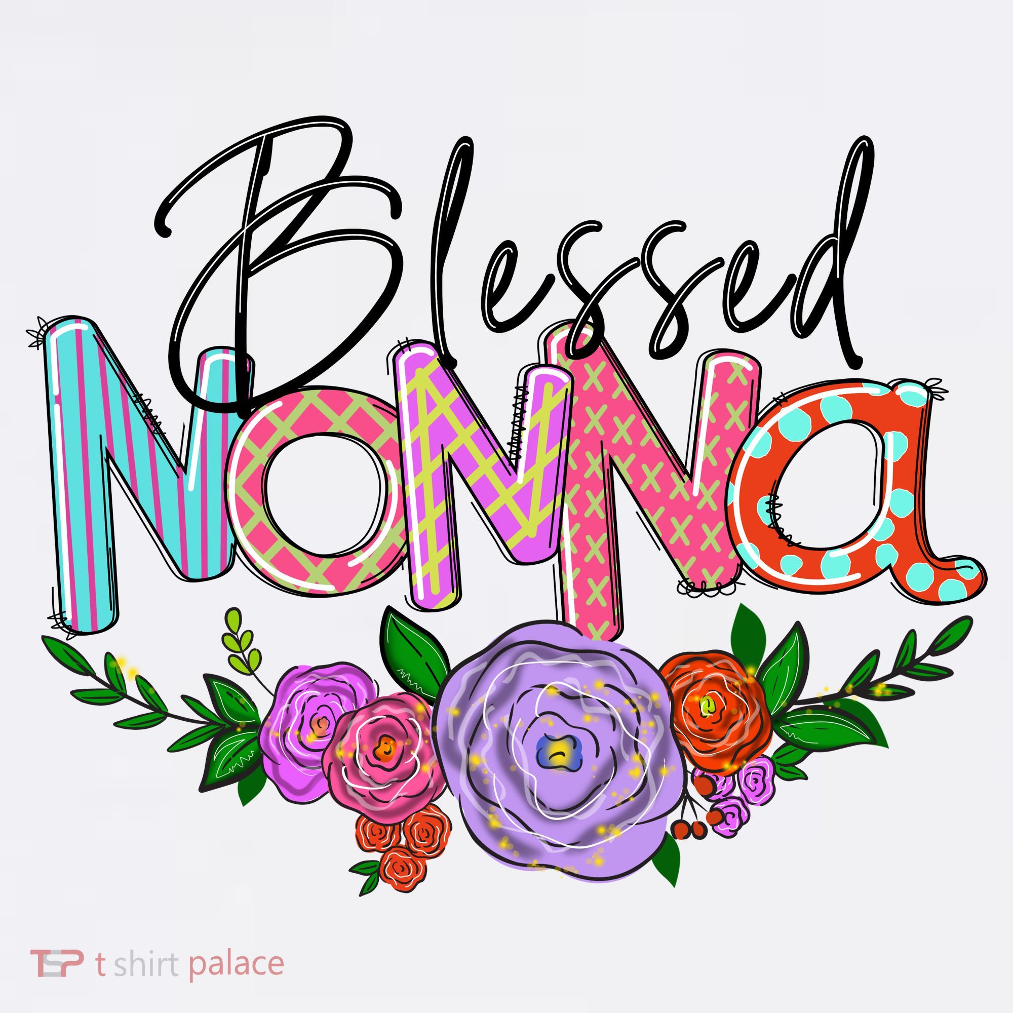 Blessed Nonna Graphic First Time Grandma Shirt Plus Size Shirts For Girl Mom Son Women's Hoodie
