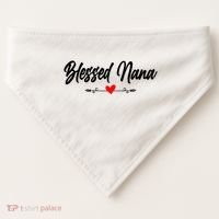 Blessed Nana Grandparents Day Funny Gift USA-Made Doggie Bandana thumb 0