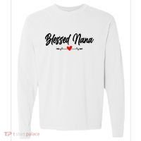 Blessed Nana Grandparents Day Funny Gift Comfort Colors Heavyweight Long Sleeve T-Shirt thumb 0