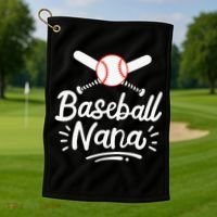 Baseball Nana Grandma Grandmother Golf Towel thumb 1