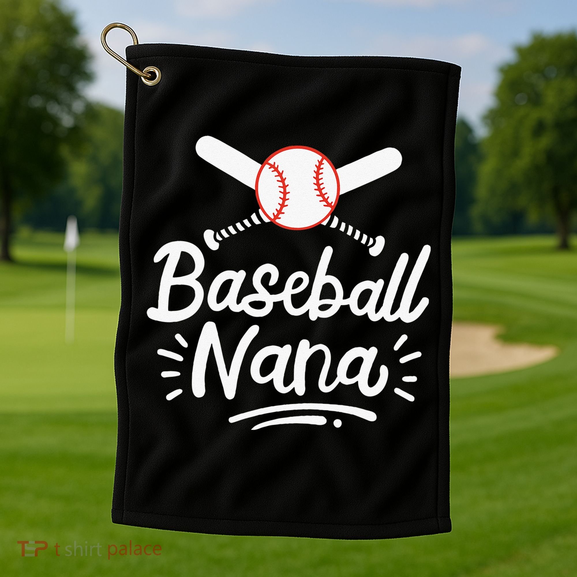 Baseball Nana Grandma Grandmother Golf Towel