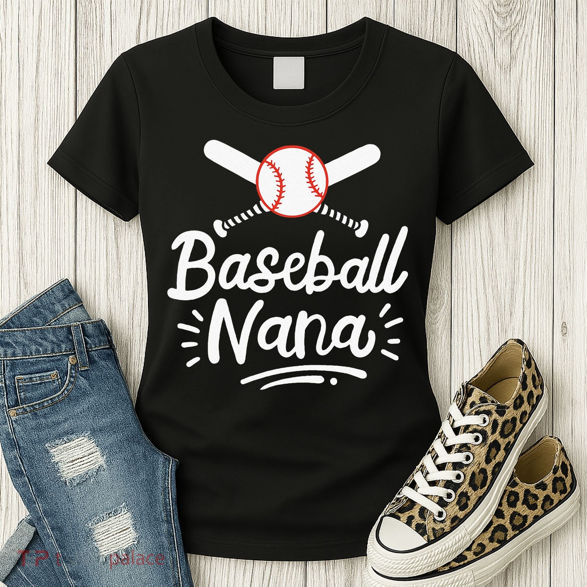 Baseball Nana Grandma Grandmother Women's T-Shirt