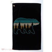 Bear Nature Grizzly Brown Black Bear Hiking Hunting Gift Golf Towel thumb 0