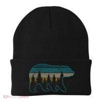 Bear Nature Grizzly Brown Black Bear Hiking Beanie thumb 0