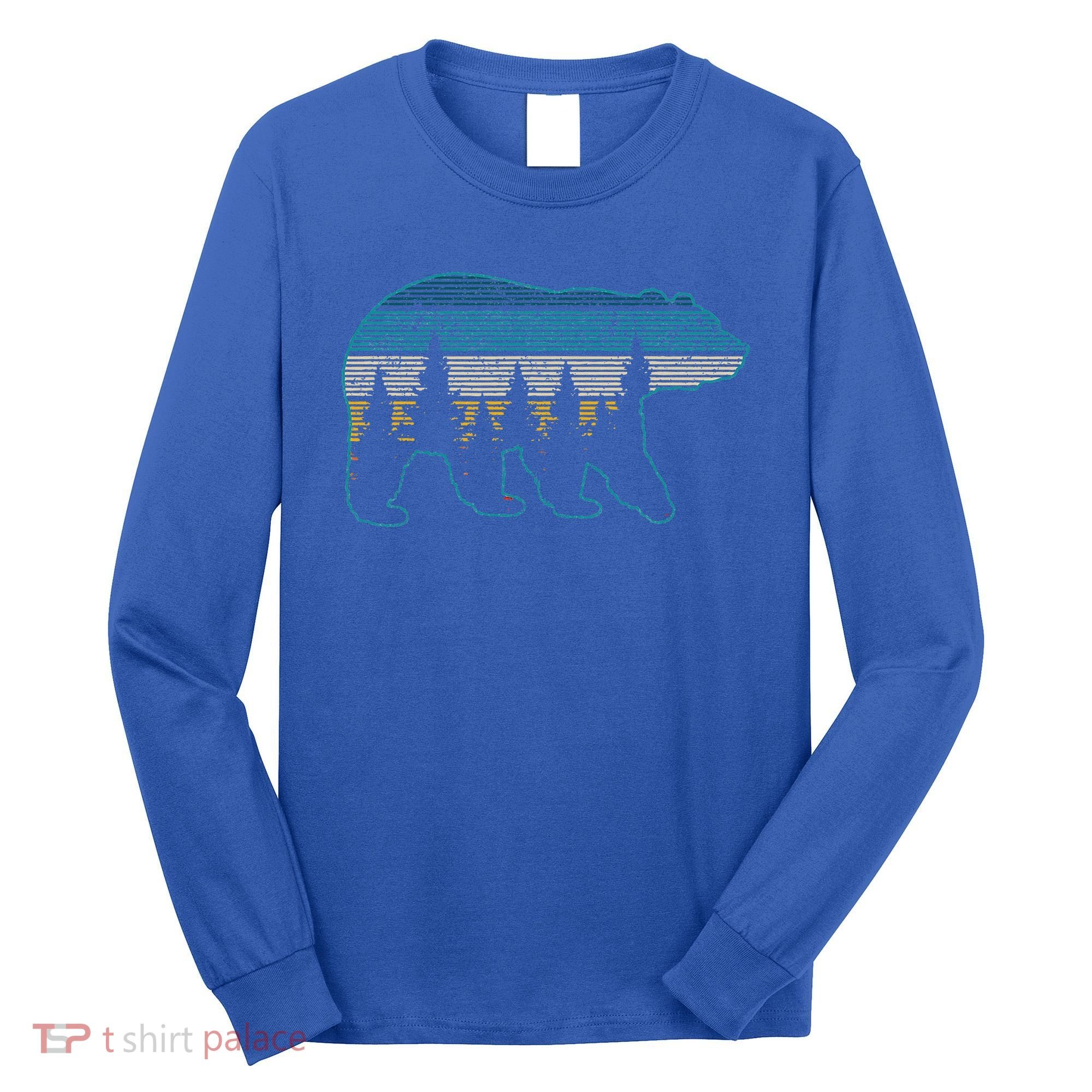 Bear Nature Grizzly Brown Black Bear Hiking Long Sleeve Shirt