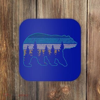 Bear Nature Grizzly Brown Black Bear Hiking Coaster
