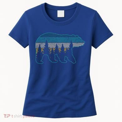 Bear Nature Grizzly Brown Black Bear Hiking Women's T-Shirt