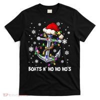Boats N Ho Ho Hos Christmas Pajama Funny Humor X Mas Boating T-Shirt thumb 0
