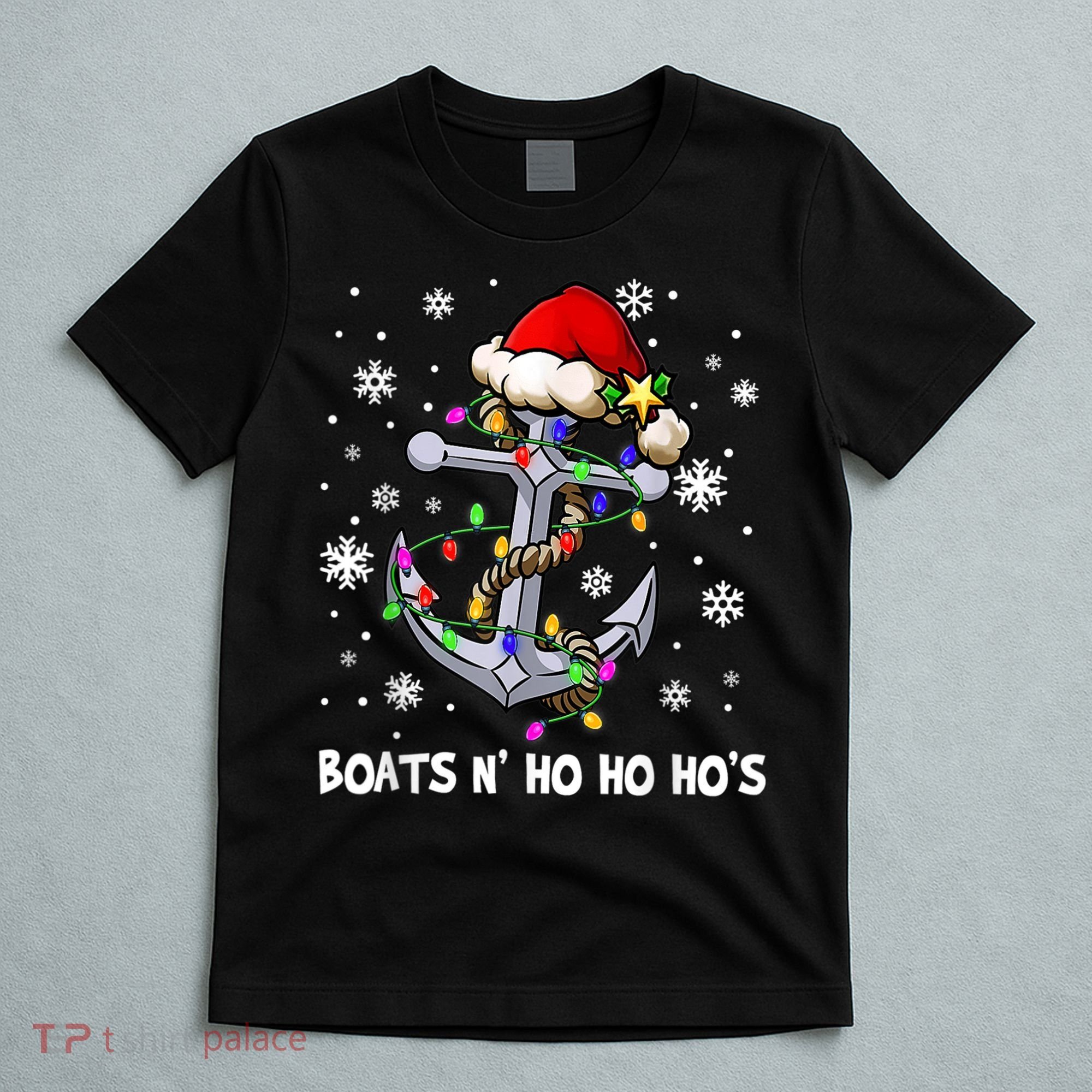 Boats N Ho Ho Hos Christmas Pajama Funny Humor X Mas Boating T-Shirt