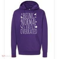Being Normal Is Vastly Overrated Witch Hoodie thumb 0