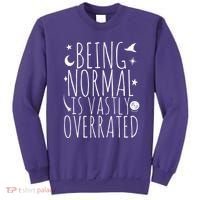 Being Normal Is Vastly Overrated Witch Sweatshirt thumb 0