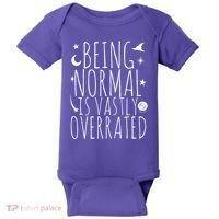 Being Normal Is Vastly Overrated Witch Baby Bodysuit thumb 0