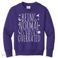 Being Normal Is Vastly Overrated Witch Kids Sweatshirt thumb 0