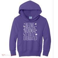 Being Normal Is Vastly Overrated Witch Kids Hoodie thumb 0