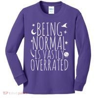 Being Normal Is Vastly Overrated Witch Kids Long Sleeve Shirt thumb 0