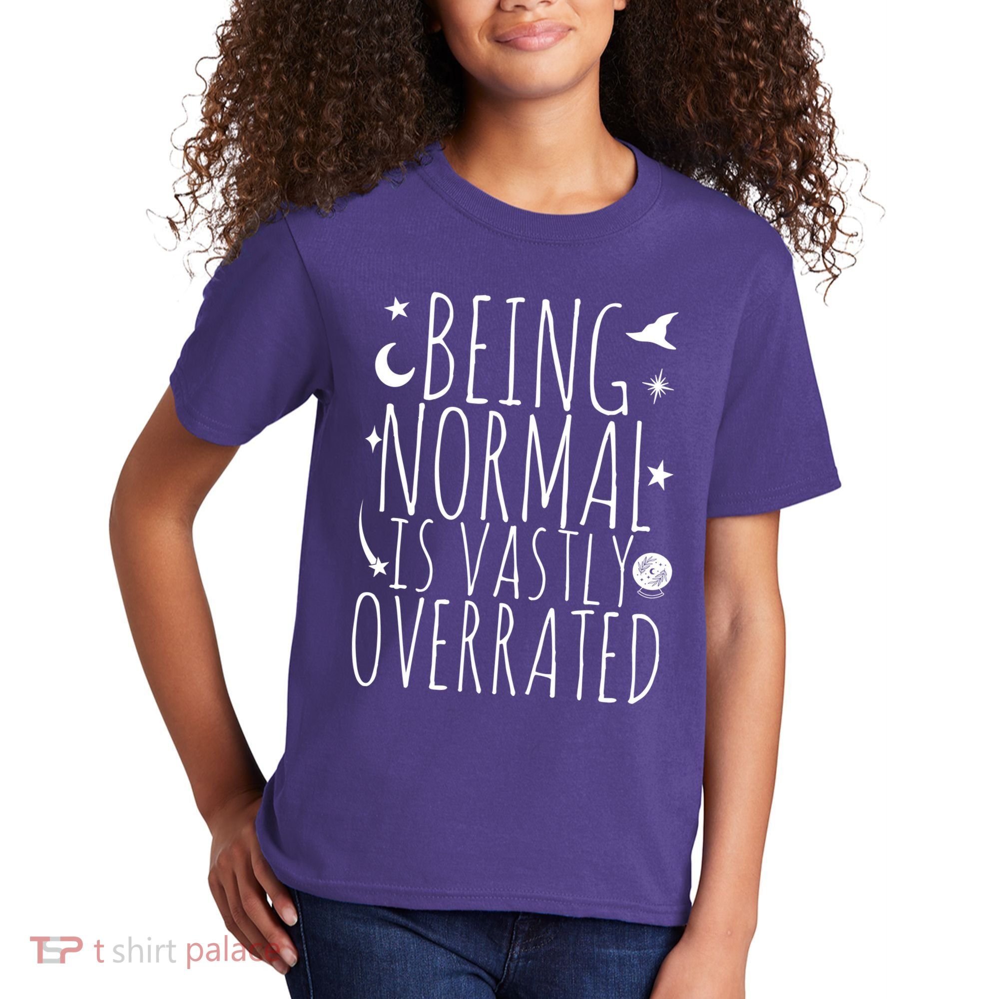 Being Normal Is Vastly Overrated Witch Kids T-Shirt