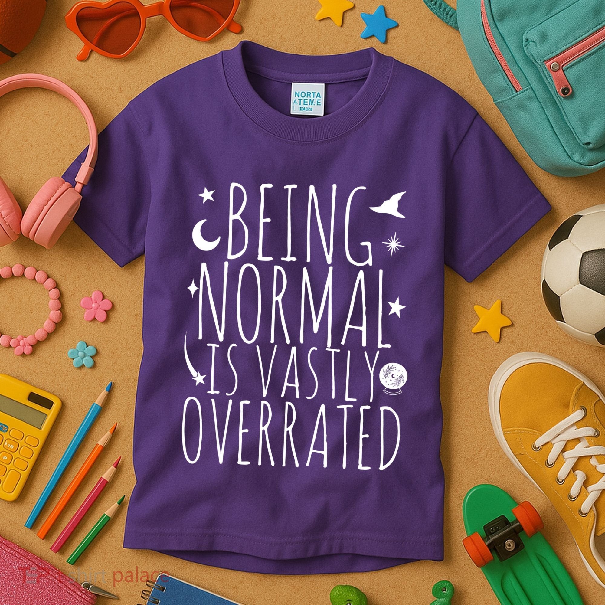 Being Normal Is Vastly Overrated Witch Kids T-Shirt