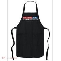 Breaking News I Have Diarrhea Funny Joke Humor Poop Pooping Apron thumb 0