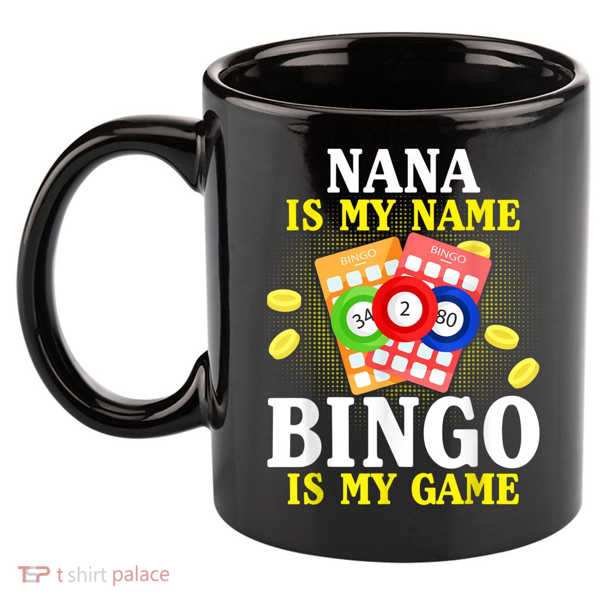 Bingo Nana Is My Name Funny Christmas 11oz C Handle Ceramic Mug