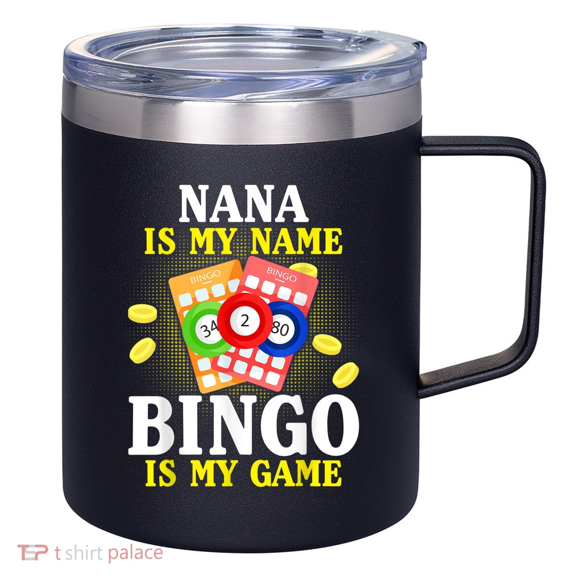 Bingo Nana Is My Name Funny Christmas 12oz Stainless Steel Coffee Mug
