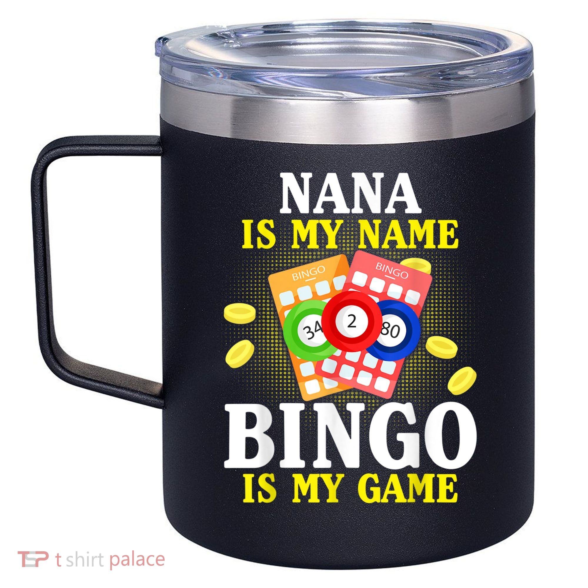 Bingo Nana Is My Name Funny Christmas 12oz Stainless Steel Coffee Mug