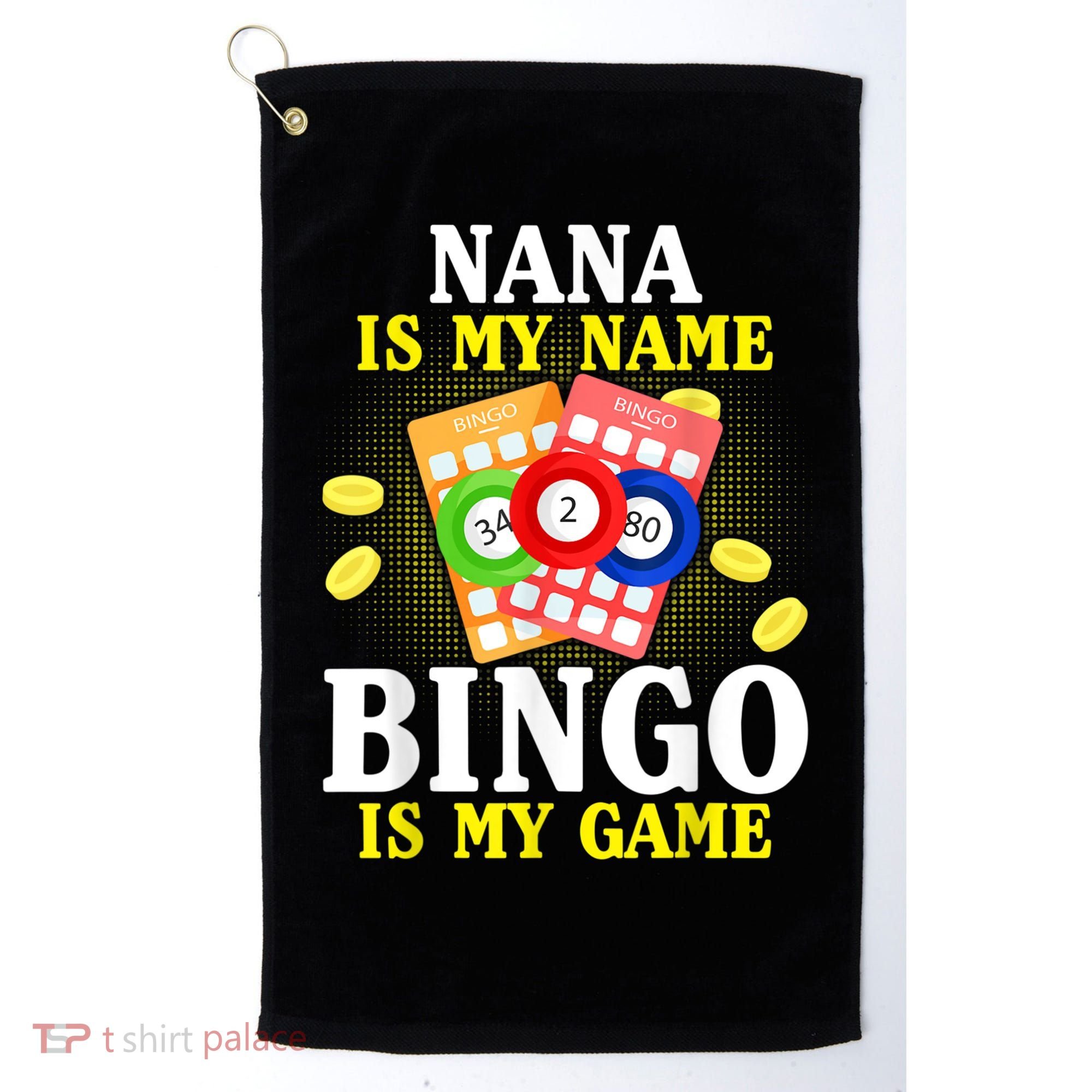 Bingo Nana Is My Name Funny Christmas Golf Towel