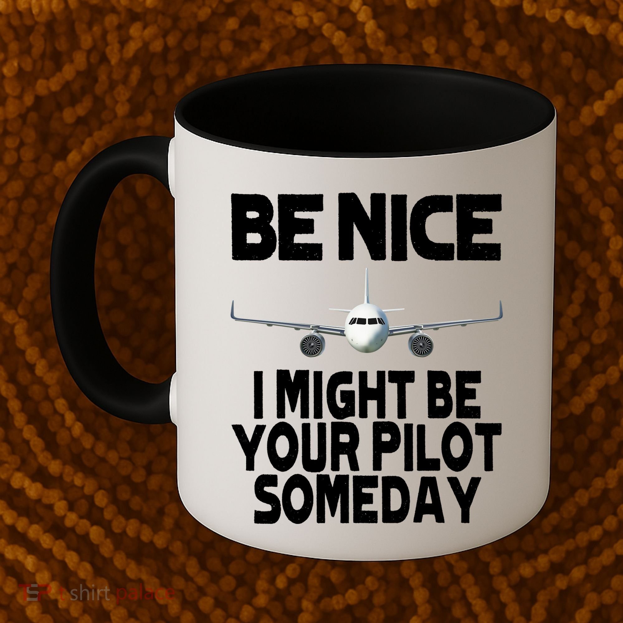Be Nice I Might Be Your Pilot Someday Funny Coffee Mug