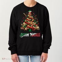 Buon Natale Italian Pasta Christmas Tree Xmas Women's Sweatshirt thumb 0