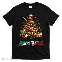 Buon Natale Italian Pasta Christmas Tree Xmas T-Shirt thumb 0