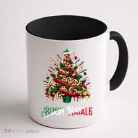 Buon Natale Italian Pasta Christmas Tree Xmas Coffee Mug thumb 1