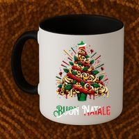 Buon Natale Italian Pasta Christmas Tree Xmas Coffee Mug thumb 2