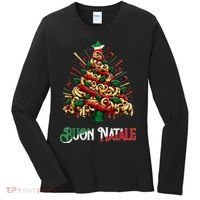 Buon Natale Italian Pasta Christmas Tree Xmas Women's Long Sleeve Shirt thumb 0