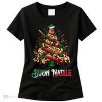 Buon Natale Italian Pasta Christmas Tree Xmas Women's T-Shirt thumb 0
