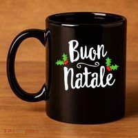 Buon Natale Italy Pride Xmas Holiday Italian Christmas 11oz C Handle Ceramic Mug thumb 4