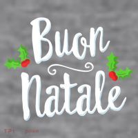 Buon Natale Italy Pride Xmas Holiday Italian Christmas Women's Racerback Cropped Tank thumb 2