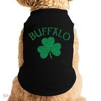 Buffalo Ny Irish Shamrock Distressed Green Print Meaningful Gift Doggie Tank thumb 0