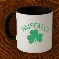 Buffalo Ny Irish Shamrock Distressed Green Print Meaningful Gift Coffee Mug thumb 2