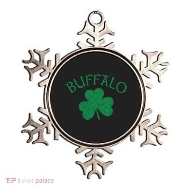 Buffalo Ny Irish Shamrock Distressed Green Print Meaningful Gift Ornament