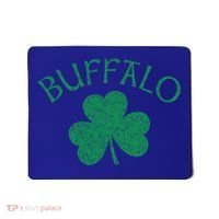 Buffalo Ny Irish Shamrock Distressed Green Print Meaningful Gift Mousepad thumb 0