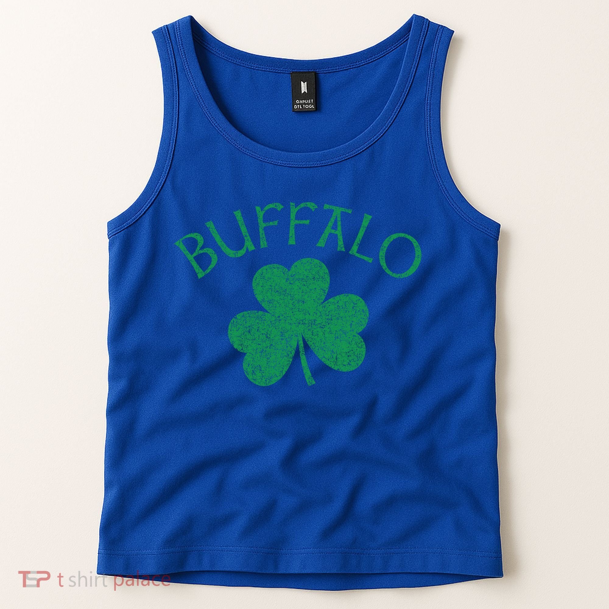 Buffalo Ny Irish Shamrock Distressed Green Print Meaningful Gift Tank Top