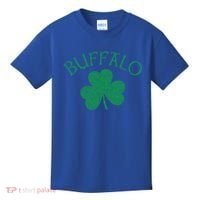 Buffalo Ny Irish Shamrock Distressed Green Print Meaningful Gift Kids T-Shirt thumb 0