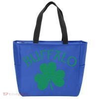 Buffalo Ny Irish Shamrock Distressed Green Print Meaningful Gift Tote Bag thumb 0
