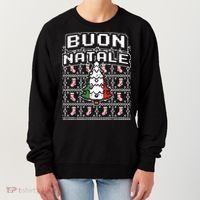 Buon Natale Italian Ugly Christmas Tree Italy Gift Women's Sweatshirt thumb 0