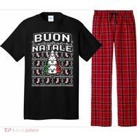 Buon Natale Italian Ugly Christmas Tree Italy Gift Pajama Set thumb 0