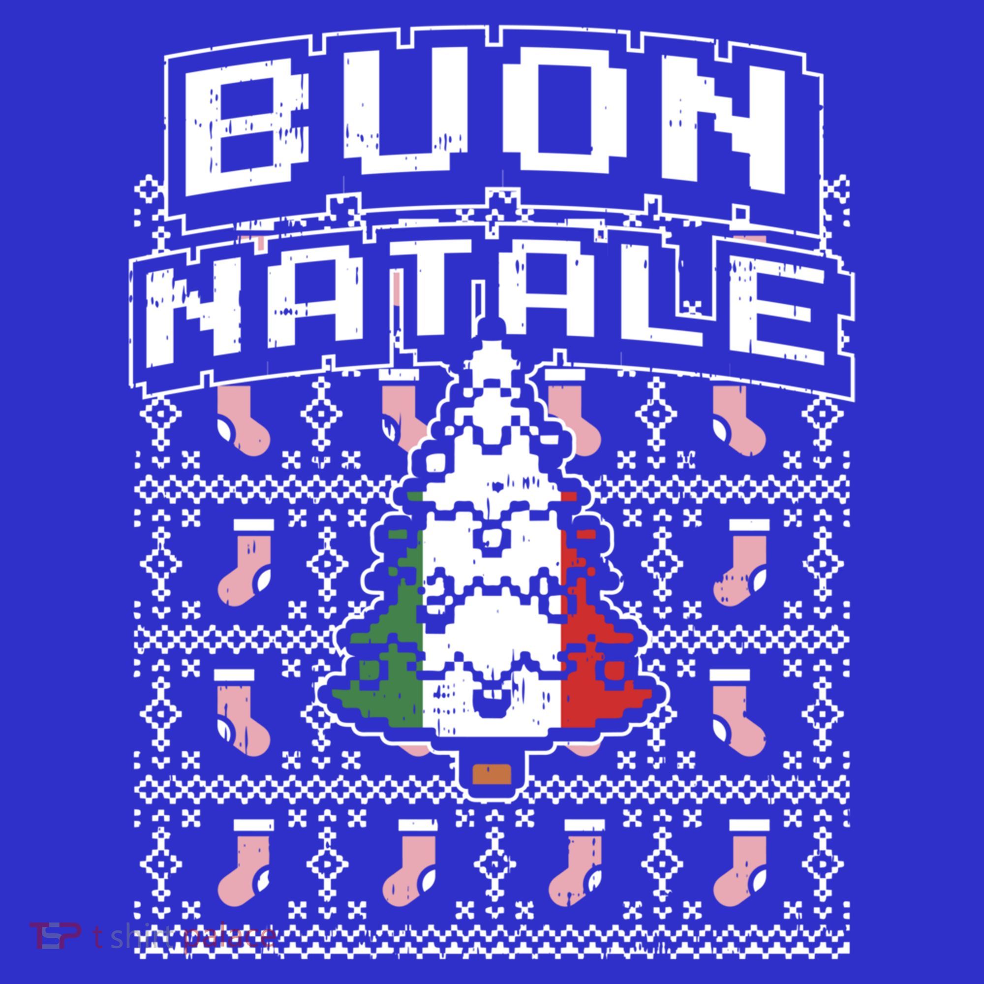 Buon Natale Italian Ugly Christmas Tree Italy Gift Long Sleeve Shirt